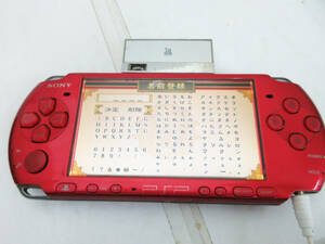 G3269【PSP3000】ソニー プレイステーション ポータブル PSP-3000★レッド★SONY PSP★ワンセグチューナー PSP-S310 付属★動作確認済★