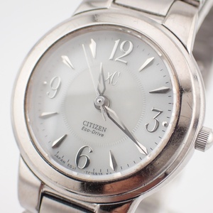 1円～★稼働品★シチズン CITIZEN クロスシー XC E031-T009930 Eco-Drive エコドライブ シルバー レディース腕時計 REC1112-500