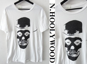 N.HOOLYWOOD：ミスターハリウッド ■2014SS■ミスフィッツ■TWO-GUN HART Tシャツ■ホワイト■size38■N.ハリ