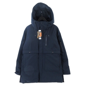 未使用 nanamica ナナミカ フード付き ダウンジャケット SUBF824 Down Coat ネイビー S タグ付き 20019105