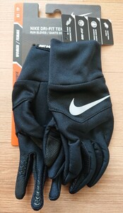 新品 黒 NIKE 手袋 ドライフィット グローブ ランニング ブラック