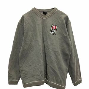 QUIKSILVER ロゴスウェット トレーナー キッズ 150～ グレージュ クイックシルバー 裏起毛 古着卸 アメリカ仕入 a611-6737