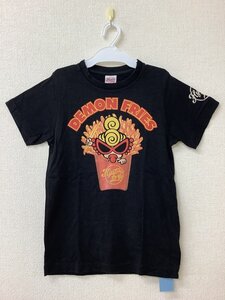 ヒステリックミニ 黒Tシャツ ミニちゃんとポテト サイズL(135〜145)