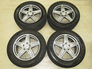 程度良品！ヤナセオリジナル ユーロフォルシュ 8.5J-19 off+52 pcd130/5H 275/55R19 山有りスタッドレス付き4本 ベンツ/Gクラス G350d,G550