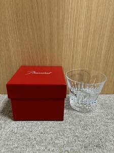 【FMD-614】【1円～】BACCARAT バカラ ロックグラス グラス クリスタル ガラス 箱 レッド ブランド食器 現状品 保管品