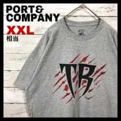 e78 US古着　PORT&COMPANY　半袖Tシャツ　企業ロゴバックプリント