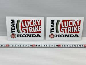 300 〓 2枚セット 当時物　ラッキーストライク　ホンダ　ステッカー　TEAM LUCKY STRIKE HONDA