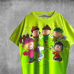 ヴィンテージ スヌーピー Tシャツ クリスマス 冬 PEANUTS 両目プリント