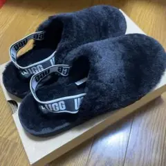 UGG K FLUFF YEAH CLOG ブラック 6