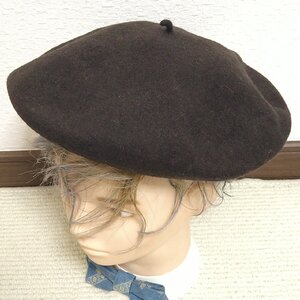 (^w^)b Phoenix Basque beret フェニックス バスクベレー ウール 毛 100％ ベレー帽 キャップ 帽子 シンプル お洒落 ブラウン C1064ｗE