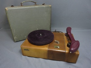 ◇VICTOR　ビクター RP-301レコードプレーヤー電蓄・共箱付◇蓄音機SP盤　鉄針　1950年代◇10