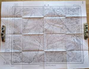 戦前昭和8年長野県諏訪郡上伊那郡山梨県北巨摩郡・高遠地図　大日本帝国陸地測量部　杖突街道的場弥勒長藤村・茅野・水明村金澤村富士見等