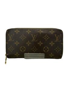 LOUIS VUITTON◆1)ジッピー・ウォレット_モノグラム・キャンバス_BRW/PVC/BRW/総柄/レディース