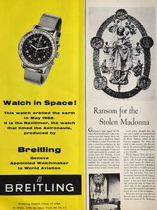 稀少！1961年ブライトリング 時計広告/Breitling Navitimer/Watch/Y