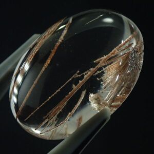 レッド ルチル クォーツ ルース 18.0ct (1ct=0.2g) サイズ約21mm×15mm×7mm ブラジル ミナスジェライス州産 水晶 RGS746 天然石