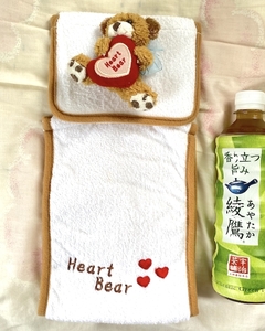 テディベア トイレットペーパーホルダー カバー ぬいぐるみ付き クマ Heart Bear ハートベア 白 ホワイト 同梱可