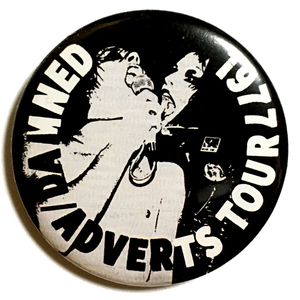 デカ缶バッジ 58mm DAMNED ADVERTS TOUR 1977 ダムド アドヴァーツ Punk パンク