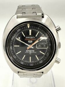 【7M3】 1円スタート SEIKO 5 Speed-Timer SPORTS / 7017-6010 セイコー スピードタイマー スポーツ 稼働品 自動巻き メンズ 腕時計