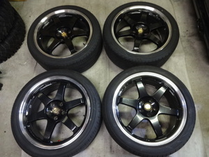 TE37 RAYS VOLK RACING TE37TTA　19インチ　8.5J　+45　PCD114.3　5Ｈ　ブリジストン　レグノ　245/40Ｒ19