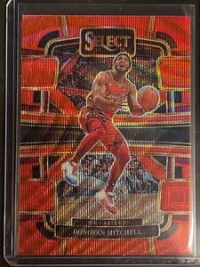 Donovan Mitchell Panini Select Concourse Red Wave Prizm NBA カード 2023/24