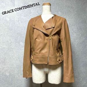 GRACE CONTINENTAL グレースコンチネンタル 羊革　レザージャケット　ライダース ジャケット 本革 アウター レディース