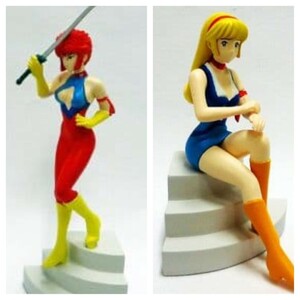 (未開封) キューティーハニー ＆ 如月ハニー / 永井豪 ワールド 2 ガシャポン EX シリーズ / 2001年 バンダイ ダイナミック フィギュア .