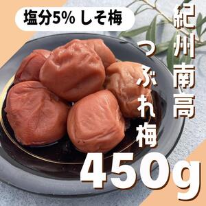 1【★450g★ 大粒 完熟 塩分5％ 紀州南高梅 しそ漬け梅 】和歌山 梅干し 梅 漬物 3