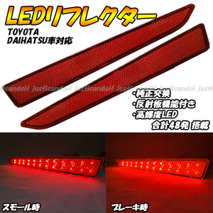 【RR7】 タント カスタム LA650S LA660S LA600S LA610S L375S L385S LED リフレクター 反射 ブレーキ ポジション スモール テール