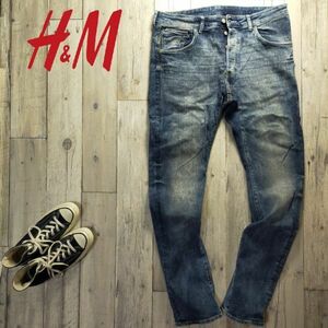 ☆H&M☆USED加工 ストレッチ デニム W36 S551