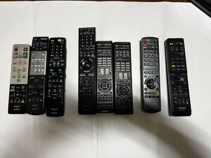 リモコン SHARP SONY Panasonic TOSHIBA まとめ8点　中古現状品