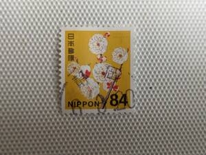 普通切手 1992- 平成切手 日本郵便株式会社発行 Ⅲ.2019年シリーズ (封書84円時期) 84円切手 ウメ 2019.8.20 単片 使用済 和文印 静岡