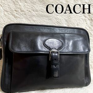 希少 オールドコーチ COACH ブリーフケース PCケース ビジネスバッグ クラッチバッグ セカンドバッグ レザー