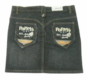 新品アウトレット品★NongJoJeans刺繍POPPYsデニム スカート サイズM/定価より50%OFF