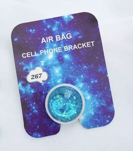 新品☆ブルー☆POP SOCKETS ポップソケット☆ラメ入り☆★キラキラ