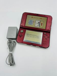 〇Nintendo 任天堂 new ニンテンドー 3DS LL RED-001 メタリックレッド ACアダプター WAP-002 初期化 通電確認済み