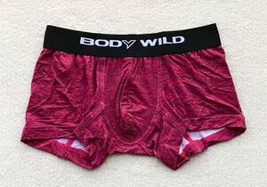 BODY WILD ボクサーパンツ Ｍサイズ ローライズ デザイン ショッキングピンク 日本製