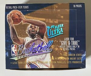 1円スタート 1996-97 Fleer Ultra Series 2 Basketball Retail 18pack未開封 box NBAカード