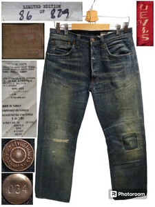 LIMITED EDITION(86/829)★W32【LEVIS/リーバイス】ビンテージ/1940年代/復刻/リミテッドエディション/501xx/47501-0010/革パッチ/BIG-E★