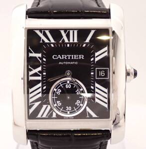 美品 Cartier(カルティエ) 自動巻きウォッチ タンクMC LM オート 腕時計 W5330004 SS/革 AT