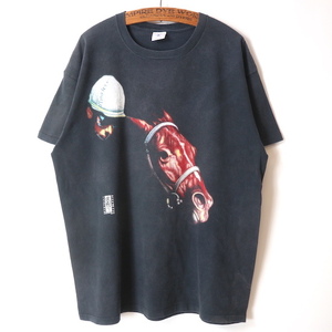 DELTA■1997 ケンタッキーダービー 1997 プリントTシャツ ブラック/XL USA製 ジョッキー Kentucky Derby