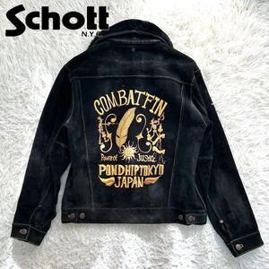 超希少【浅井健一×Schott】L ショット レザージャケット スウェード 60