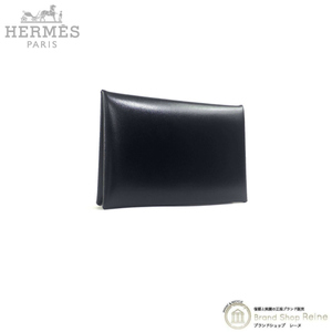 エルメス （HERMES） カルヴィ ボックスカーフ ブラック カードケース 名刺入れ D刻 H044164CK（新品）