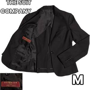 美品★　スーツカンパニー THE SUIT COMPANY テーラードジャケット ビジネス ジャケット スーツ フォーマル スーパー120 レディース　黒　M