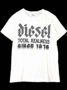 DIESEL ディーセル 半袖 Tシャツ カットソー メンズ S 白 送料250円