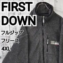 【FIRST DOWN】ファーストダウン フルジップ フリース 刺繍 4XL