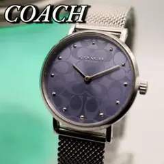 未使用品級 COACH ペリー ラウンド シルバー レディース腕時計 846