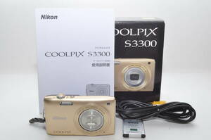 ★極上美品★Nikon ニコン COOLPIX S3300 ゴールド #A549