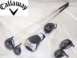 1027③［H］☆カバー付き　Callaway　BIG BERTHA　BETA　ドライバー　１０.５°フェアウェイウッド　３W　２本まとめ　flex SR　男性用☆