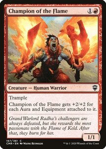 MTG ■赤/英語版■ 《炎のチャンピオン/Champion of the Flame》★FOIL★ 統率者レジェンズ　CMR