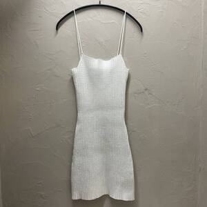 Alexander Wang アレキサンダーワン Crystal-embellished Minidress ビジュートリム ミニドレス ホワイト size-XS【代官山08】